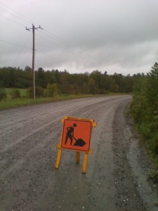 Roadwork in the Easter Townships